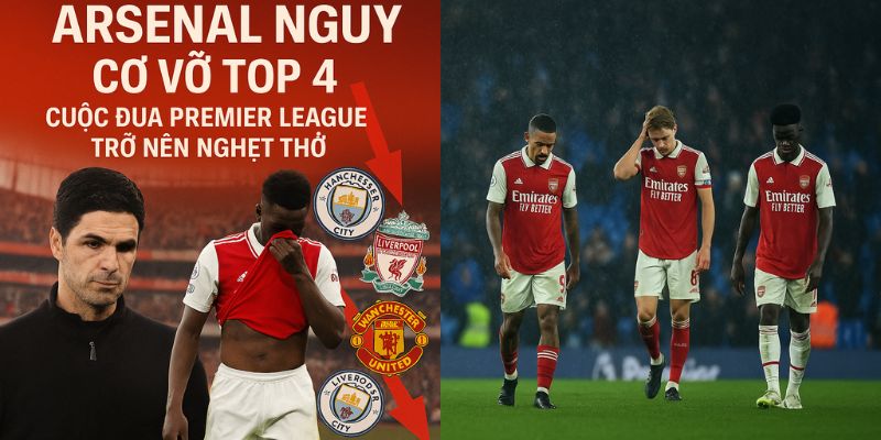 Arsenal nguy cơ vỡ top 4